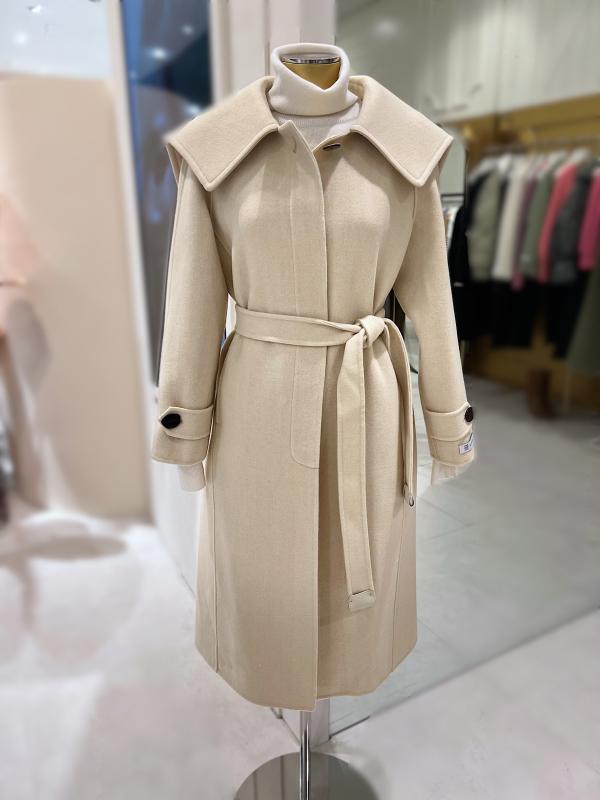 에고이스트 싱글여밈 세일러 벨티드롱코트 EN4TC004