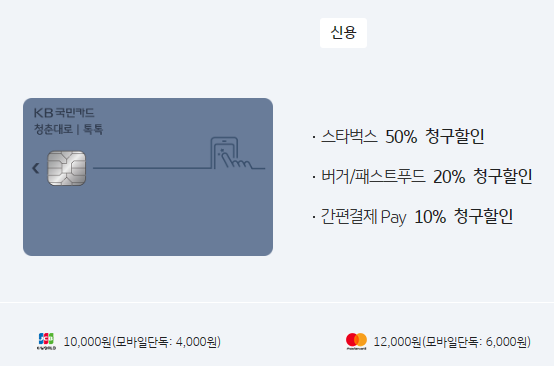 청춘대로 톡톡카드