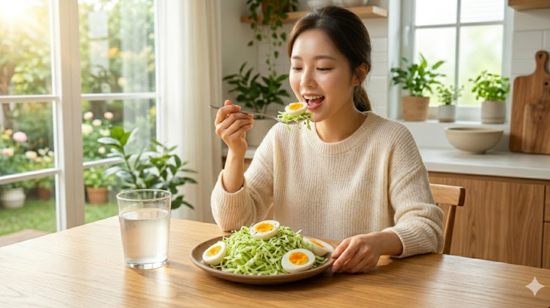 미지근한 물과 감자