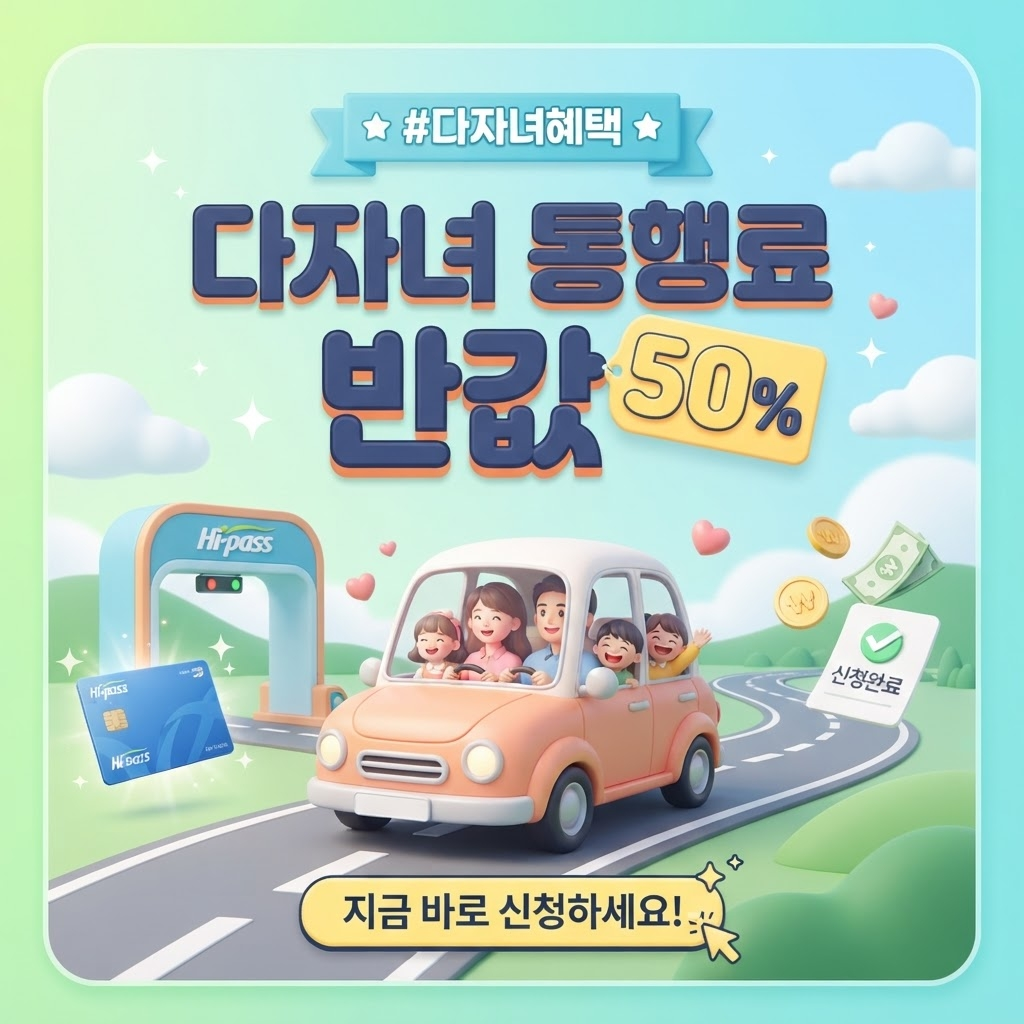 다자녀 고속도로 통해료 감면 신청법