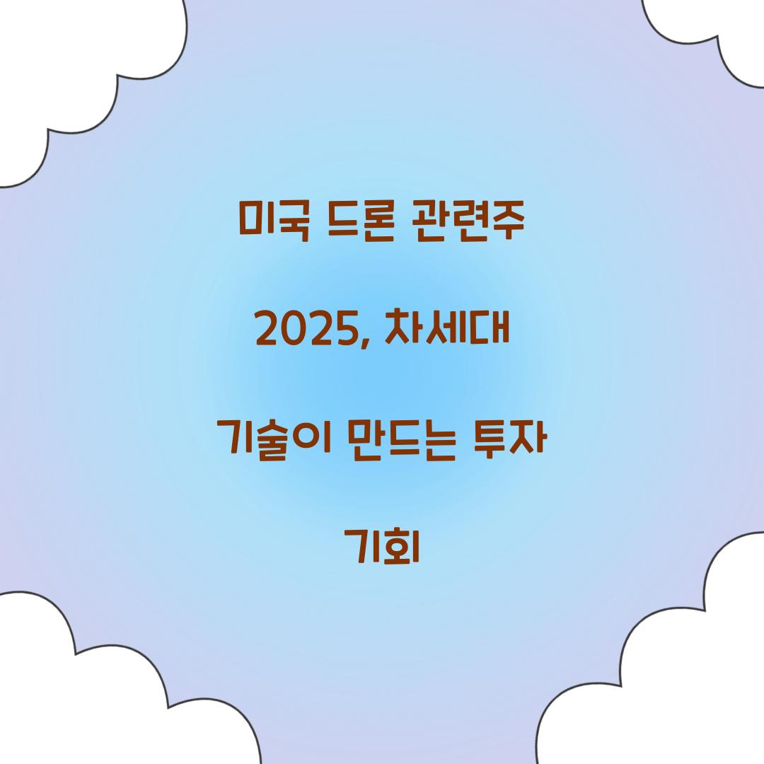 미국 드론 관련주 2025