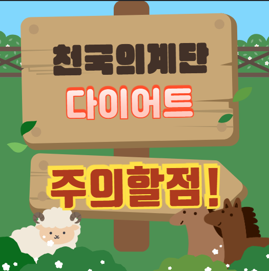 천국의 계단 다이어트를 할 때 주의해야 할 점