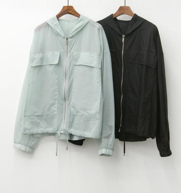 얇은바람막이 여성여름점퍼 여름아우터