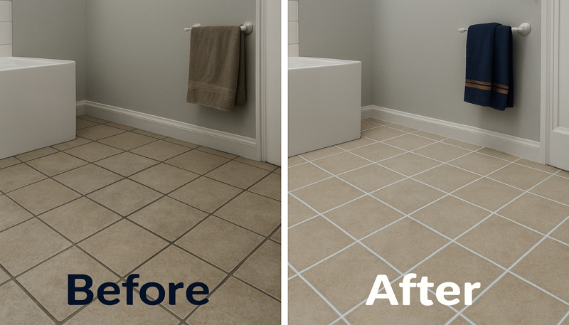 욕실 타일 줄눈 곰팡이, 락스보다 더 잘 지우는 방법