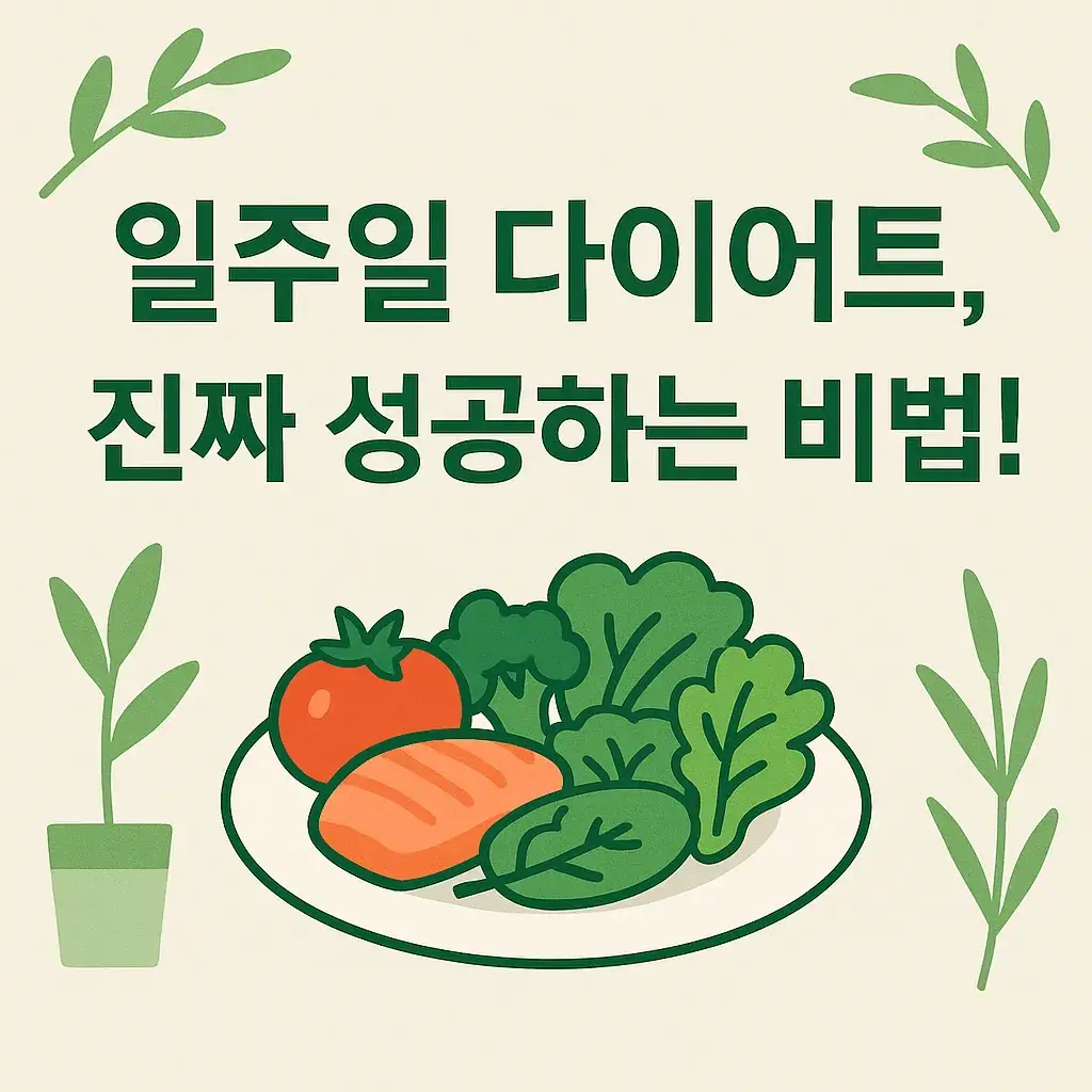 일주일 다이어트 식단 현실적으로 성공하는 방법