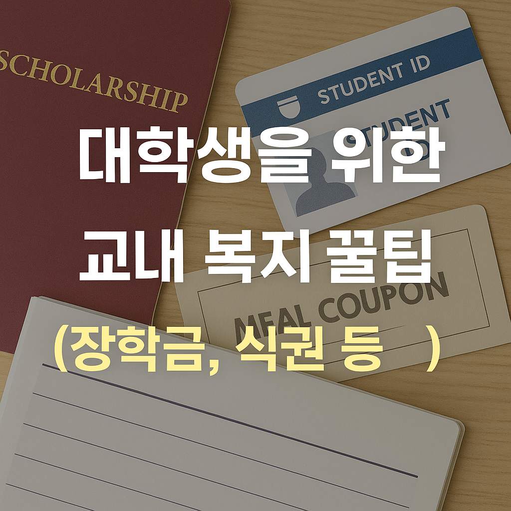 대학생을 위한 교내 복지 꿀팁 총정리 &ndash; 장학금부터 식권, 무료 상담까지!