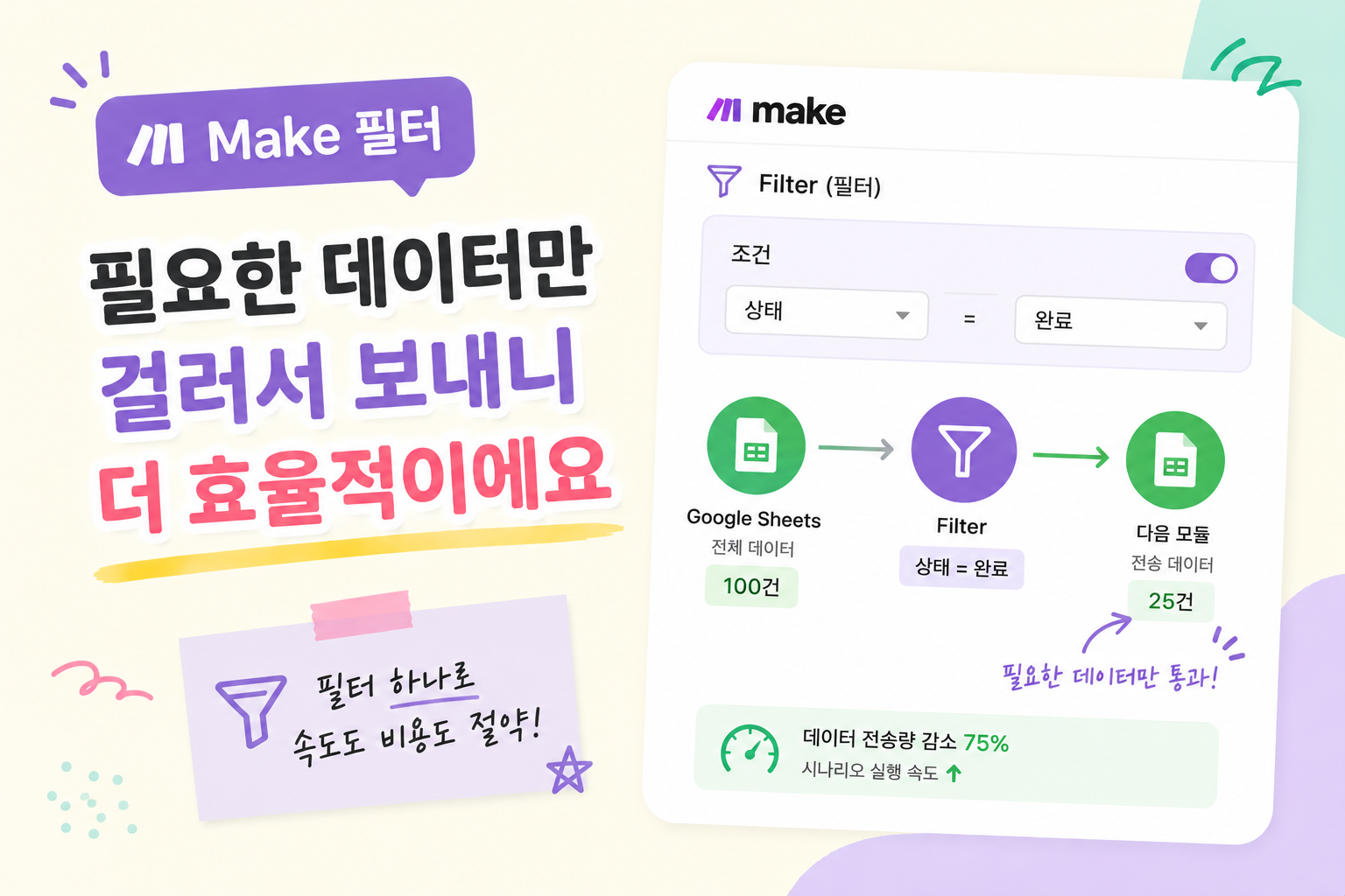 Make 필터, 모든 데이터를 넘기지 않아도 된다는 걸 알았어요