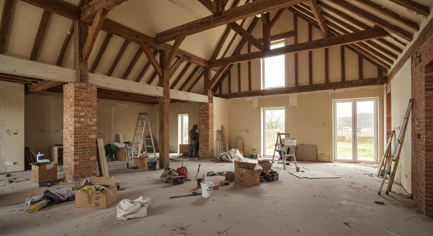 기존주택 리모델링하는 사진