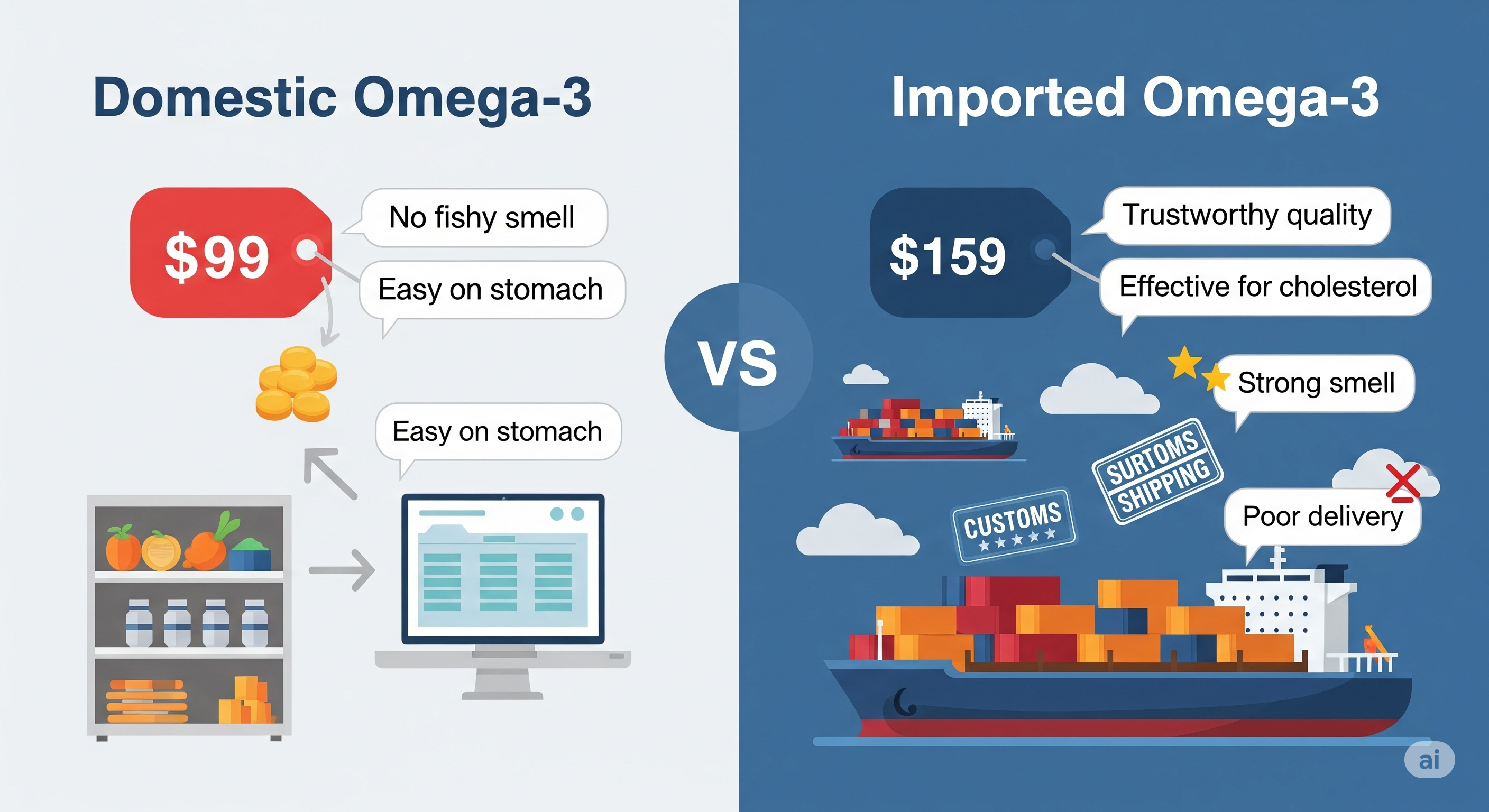 &quot;가격과 소비자 후기, 브랜드 가치의 차이&quot;에 대한 이미지입니다.