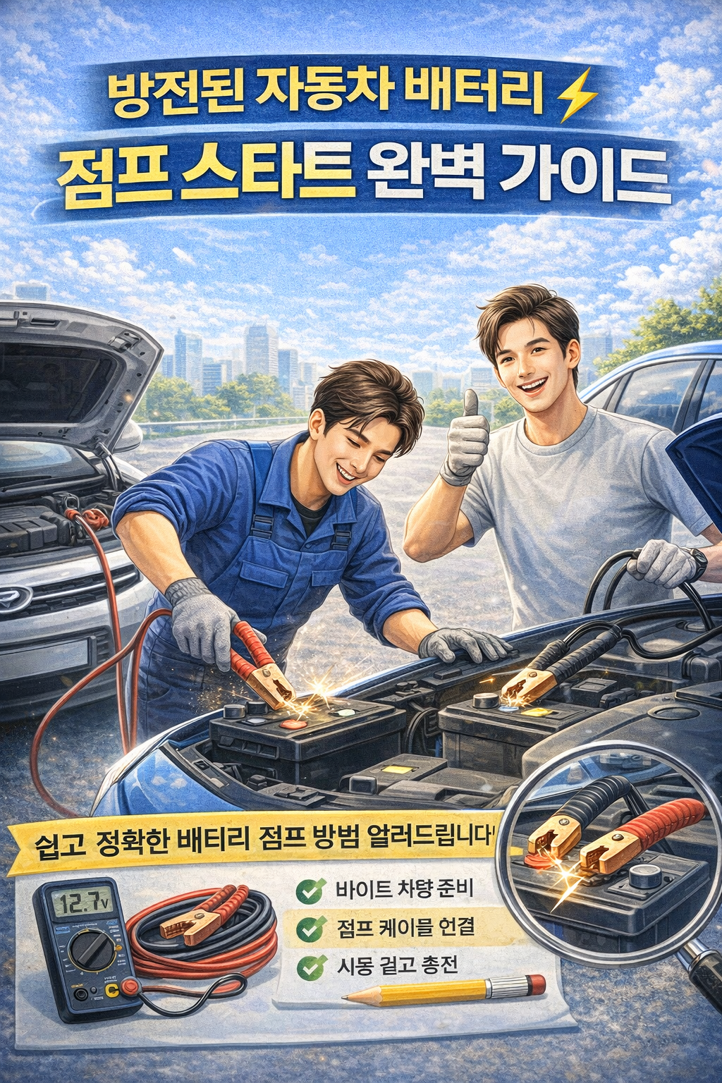 방전차량 안전한 점프스타트 방법 안내