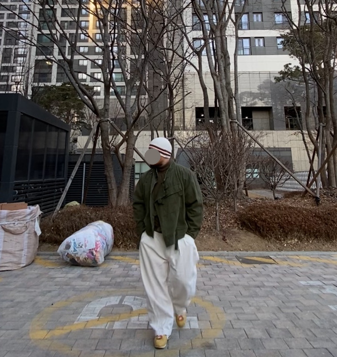 데일리룩('26.1.29.)루오에스펙 울니트햇 버킷햇 벙거지, 밴웍스 폴라티, 메이든 스웨덴 야상 모터사이클 재킷, 무신사스탠다드 벌룬팬츠, 나이키 코르테즈 옐로우 레빗 23 SE