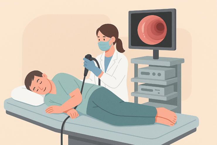 대장내시경을 하는 남자