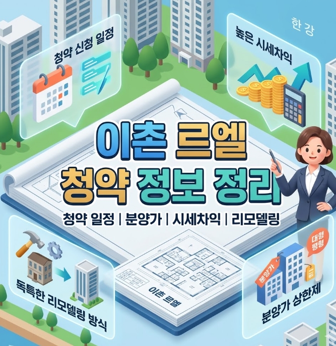 이촌 르엘 분양가 청약 일정 조건 신청방법