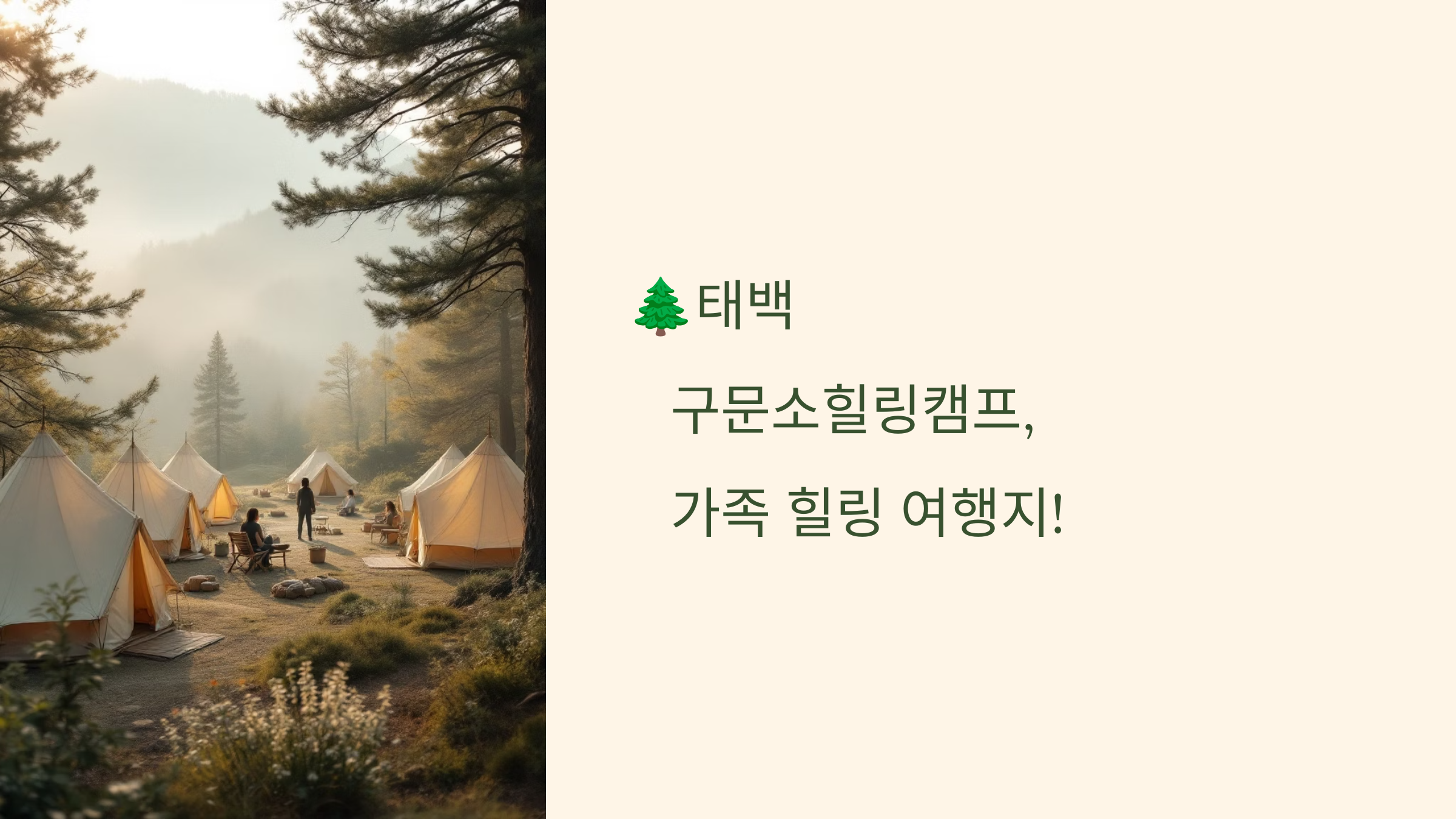 🌲태백 구문소힐링캠프, 가족 힐링 여행지!