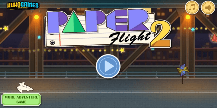 종이비행기-날리기-게임하기2-메인-화면