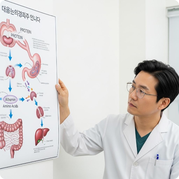 먹는 알부민 소화 분해 과정 설명