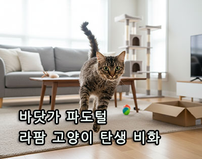 바닷가 파도털 라팜 고양이 탄생 비화