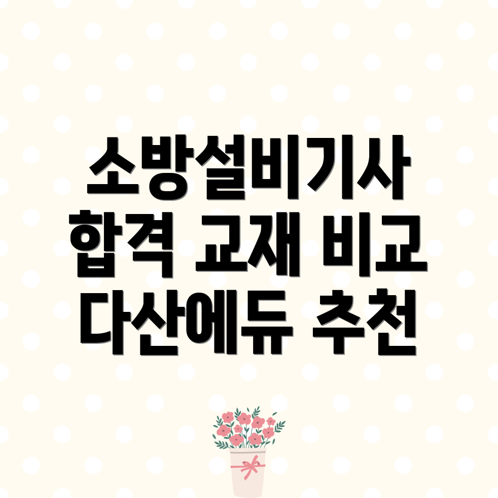 다산에듀소방설비기사합격위한획기적인교재5가지비교분석