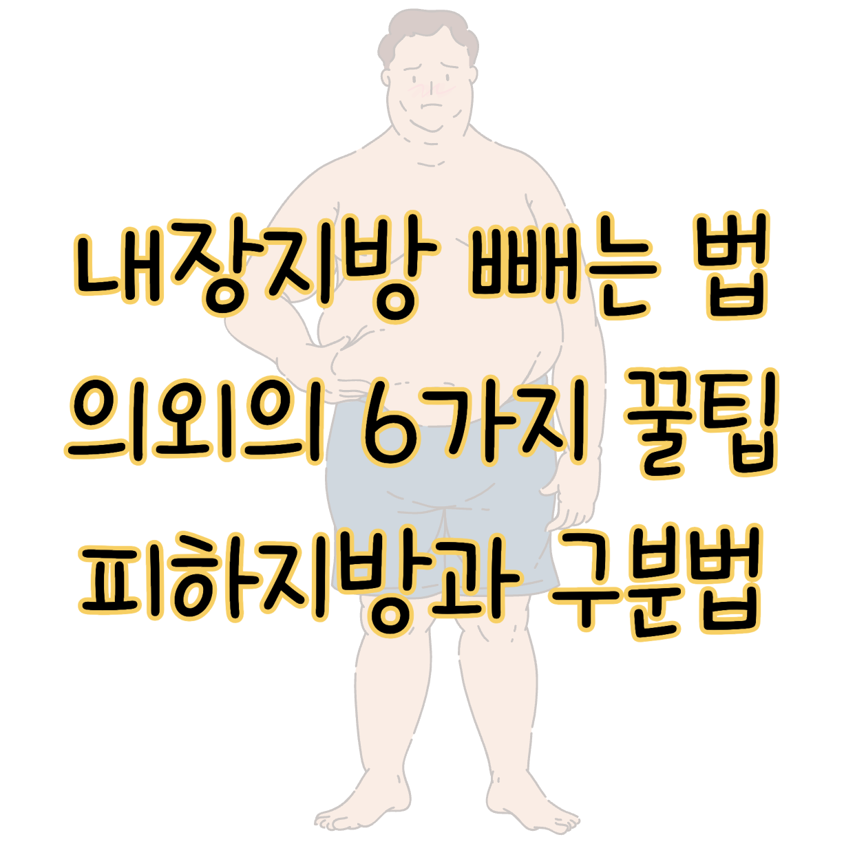 내장지방 빼는 법 의외의 6가지 꿀팁 피하지방과 구분법 추천 음식 표지