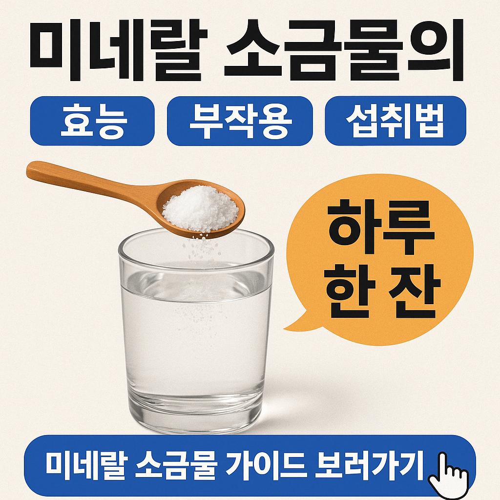 미네랄 소금물의 효능 부작용 섭취법 사진