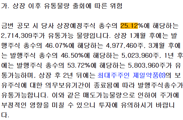 온코닉테라퓨틱스 유통물량