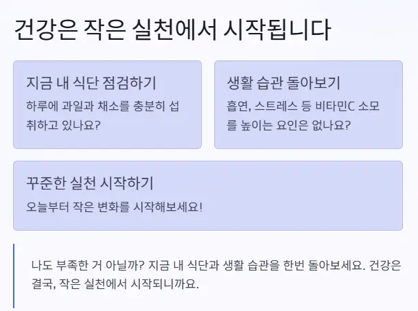 건강 생활 실천