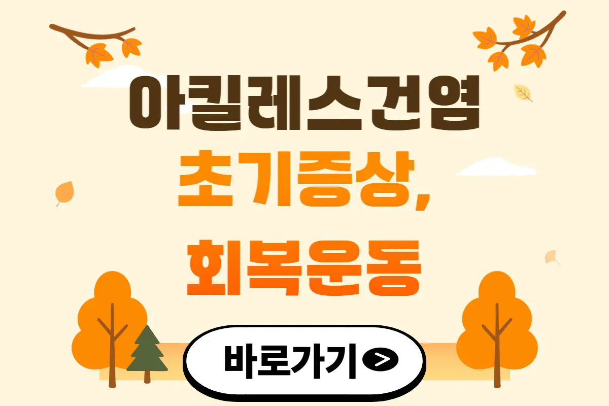 아킬레스건염 초기증상과 회복운동: 일상 복귀까지 한 번에 정리