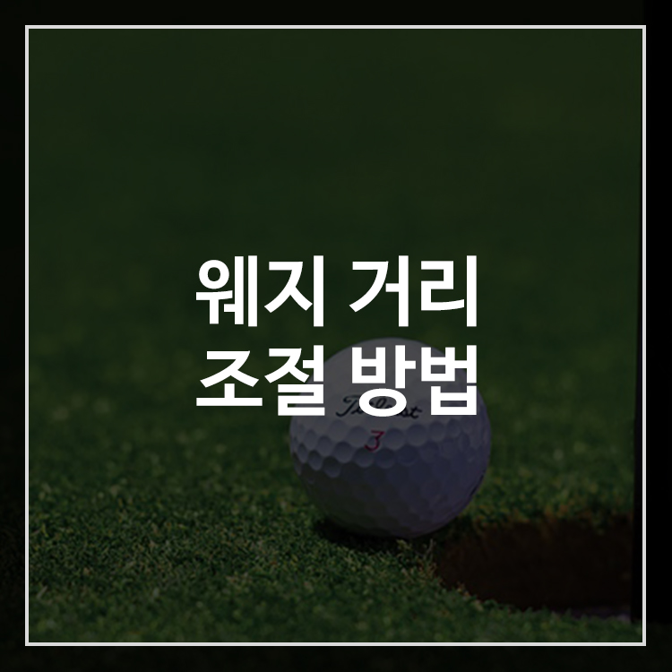 웨지별 거리표와 거리 매트릭스 만드는 방법