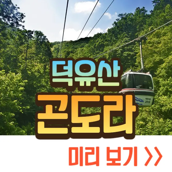 덕유산 곤도라 예약