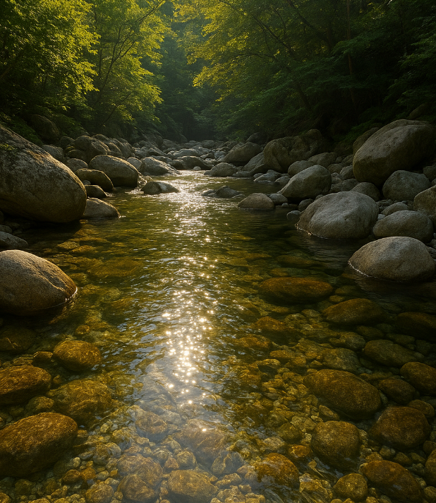 강원 양양 법수치계곡 반짝이는 계곡물