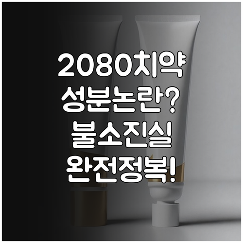 치약 성분 걱정 해결 2080 치약 ..