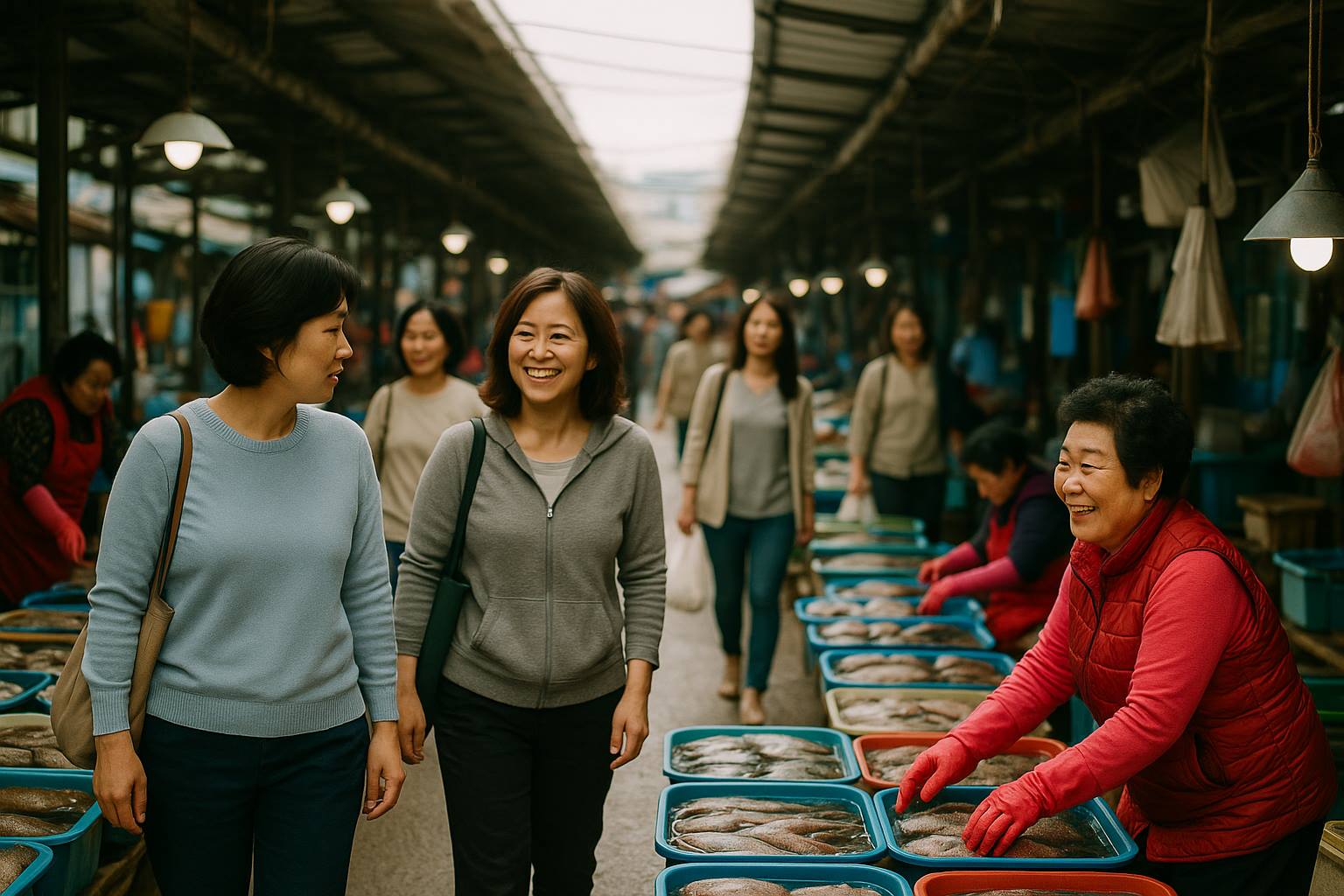 부산 자갈치 시장 낮