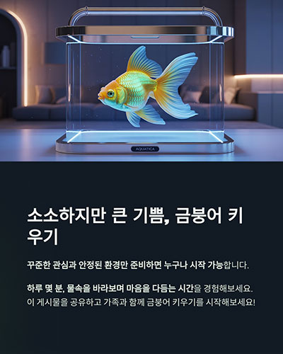 금붕어 키우기는 소소하지만 큰 기쁨이 되는 생활 속 자연