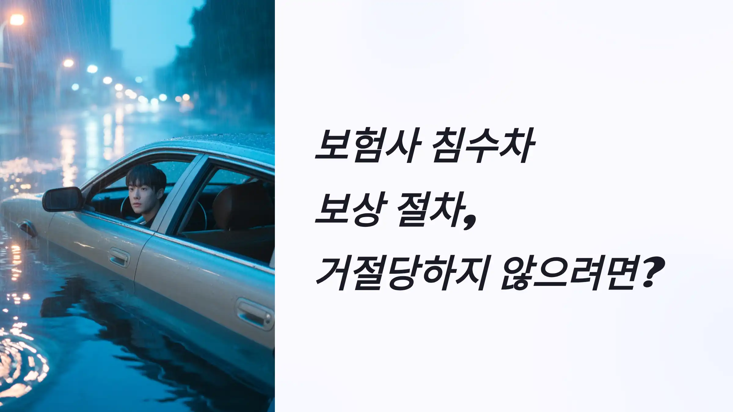 보험사 침수차 보상 절차, 거절당하지 않으려면?