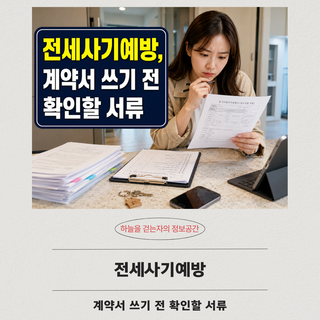 전세사기예방, 계약서 쓰기 전 확인할 서류