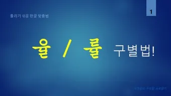율 률 맞춤법 완벽정리 합격률 합격율_17