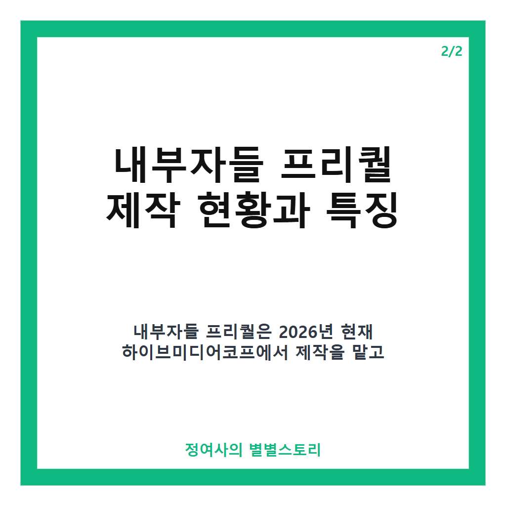 내부자들 프리퀄 OTT 시리즈 제작 확정과 3부작 영화 소식 총정리 카드뉴스 3