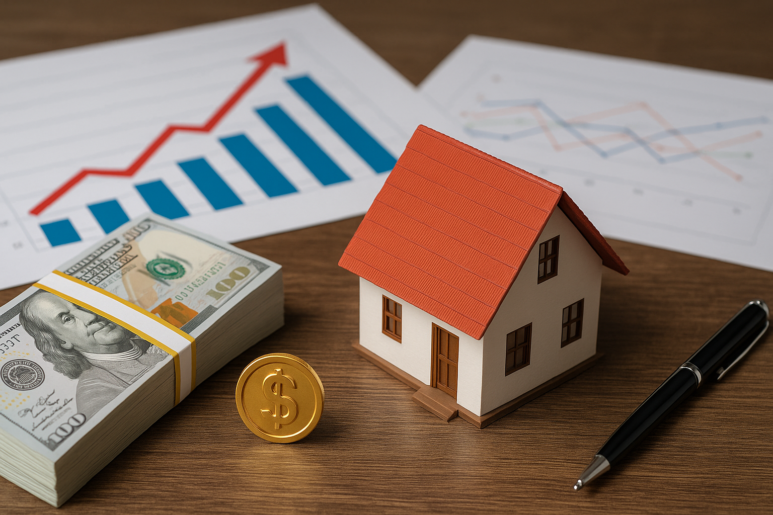 전문가나 투자자가 부동산 자산 계획을 수립하는 모습