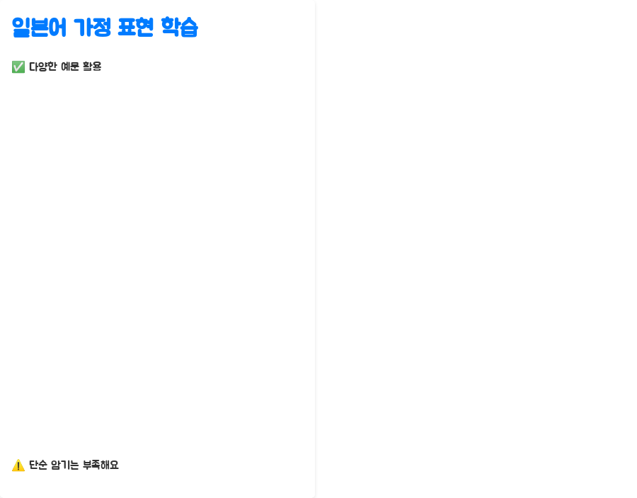 일본어 강의: 가정표현 마스터, 이젠 헷갈리지 않아요! - 일본어 가정 표현, 어떻게 학습해야 할까요? 일본어 강의: 가정표현 마스터, 이젠 헷갈리지 않아요! - 일본어 가정 표현, 어떻게 학습해야 할까요?
