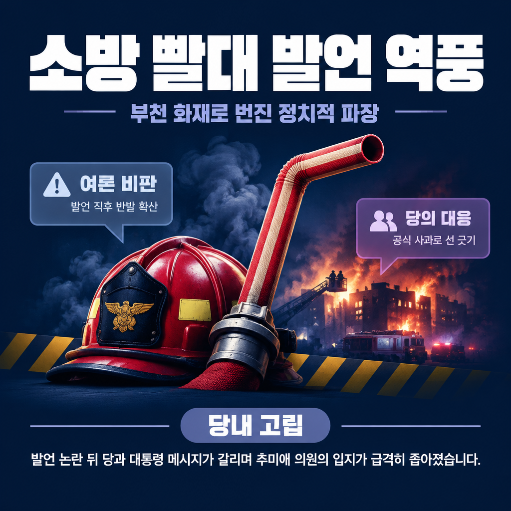 소방 빨대 발언 역풍