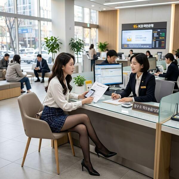 은행 직원과 착오송금 반환 요청을 상담하는 고객