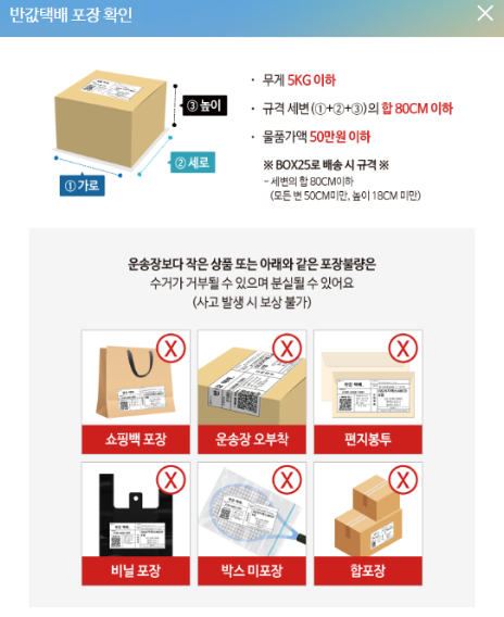 반값택배 예약 보내는법 GS25 CU 편의점 가격 비교 당근 택배 배송 기간 조회 방법1
