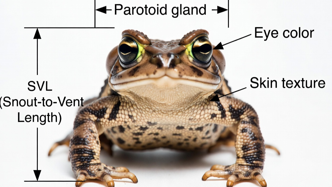 두꺼비 관찰 시 확인해야 할 주요 신체 부위 및 측정 기준 가이드