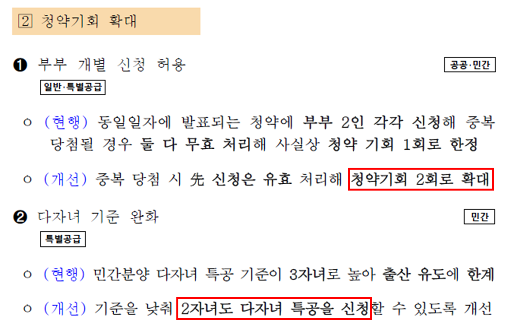 국토교통부 저출산 주거지원 구입자금 맞벌이 청약기회 확대