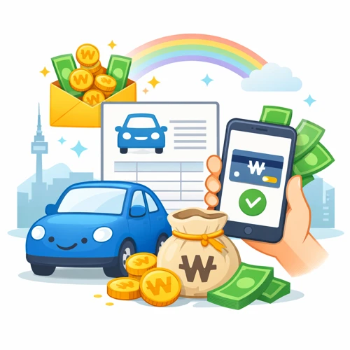 차량 세금 환급 장면