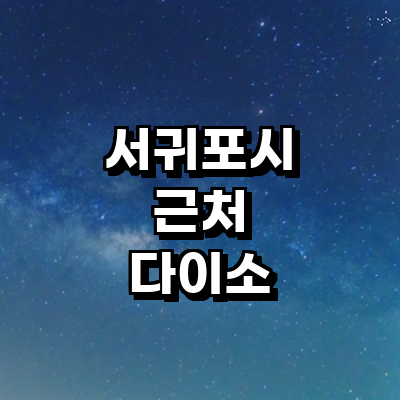 제주 서귀포시 종합생활용품 다이소