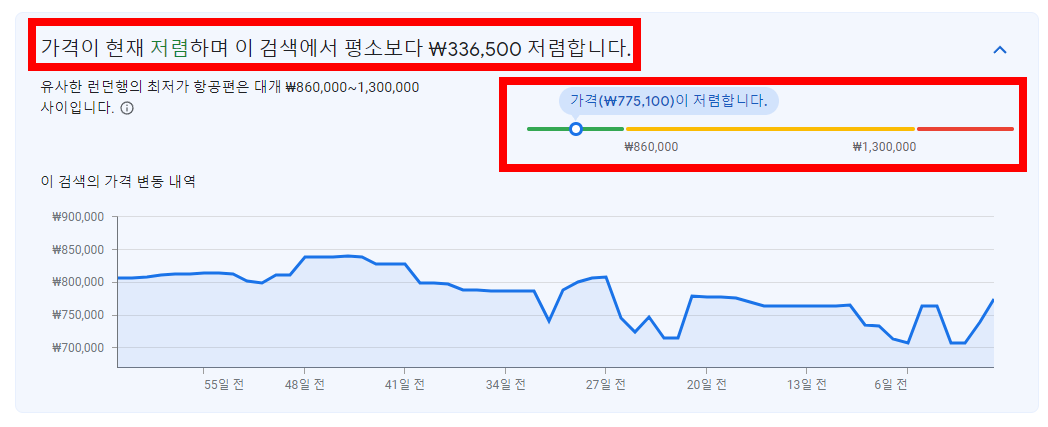 구글 항공편 검색방법