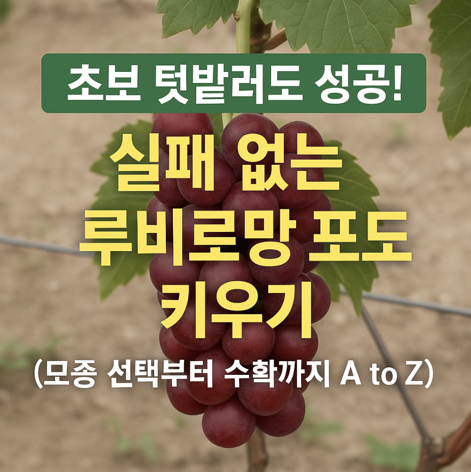 초보 텃밭러도 성공! 실패 없는 루비로망 포도 키우기 (모종 선택부터 수확까지 A to Z)