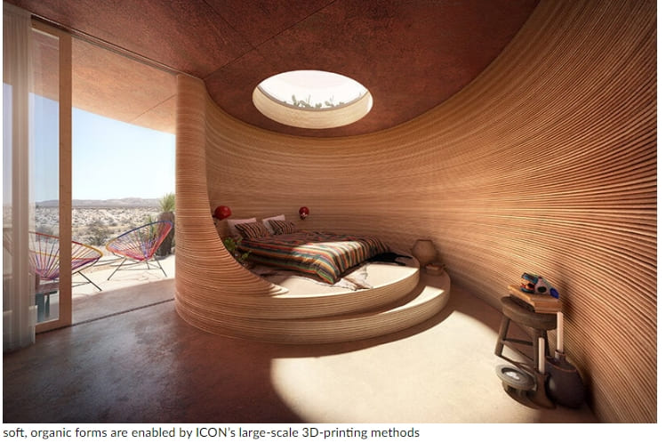 3D 프린팅 '엘 코스코' 야영지 ICON and BIG will scatter 3D-printed 'el cosmico' campsite across marfa desert
