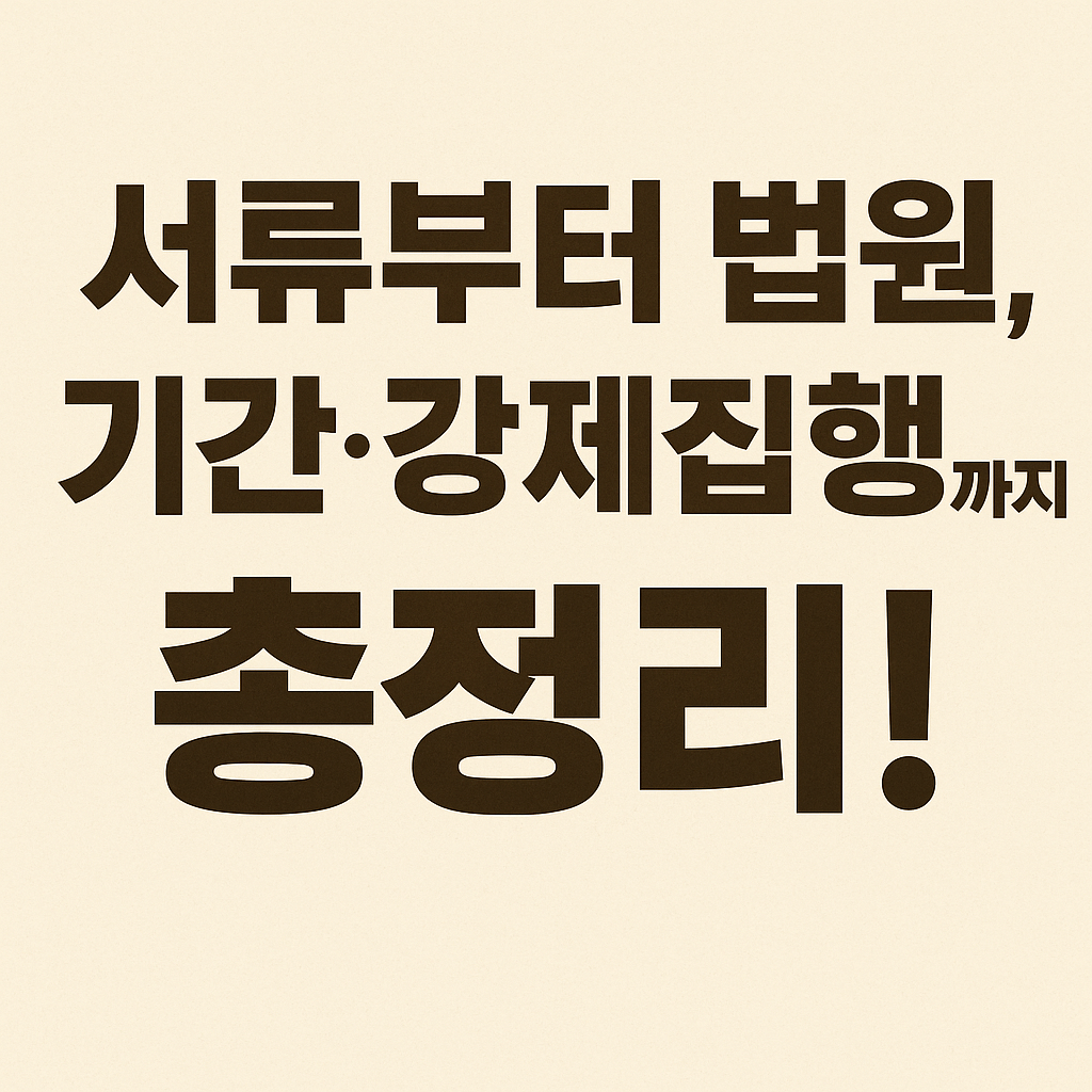 가사소송법에 따른 강제집행 절차